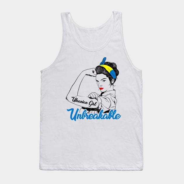 Women Ukrainian - Ukraine Girl Unbreakable - Ukraine Flag Tank Top by HomerNewbergereq